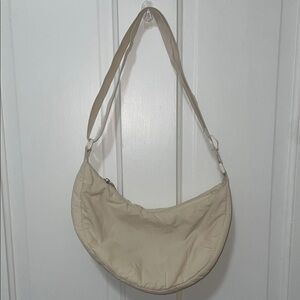 Old Navy Cream Crescent Shoulder Bag